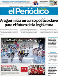 Portada El Periódico Aragón 2025-08-31