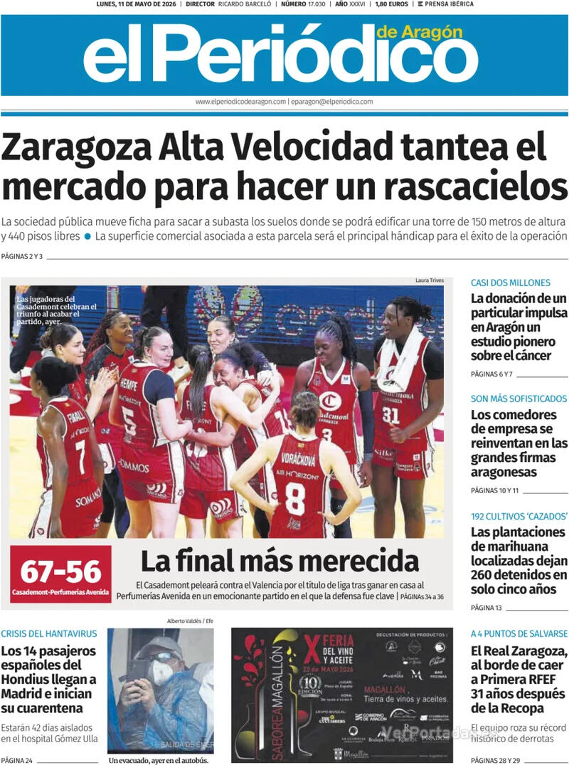 Portada El Diario Montañés 2026-05-11