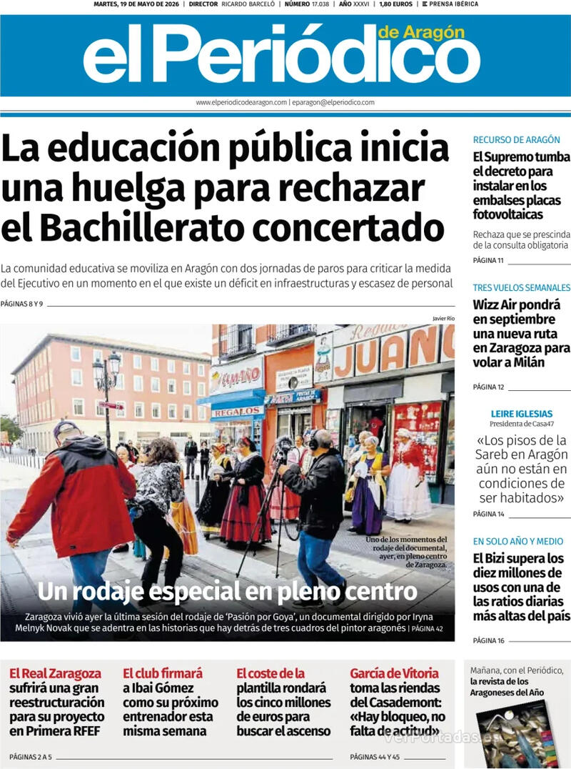 Portada El Diario Montañés 2026-05-19