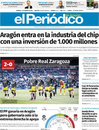 Portada El Periódico Aragón 2026-02-01