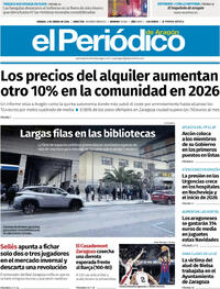 Portada El Periódico Aragón 2026-01-03