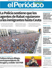Portada El Periódico Aragón 2026-09-03