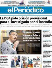 Portada El Periódico Aragón 2026-09-04