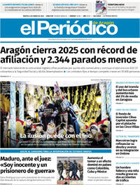 Portada El Periódico Aragón 2026-01-06