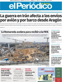 Portada El Periódico Aragón 2026-03-06