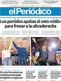 Portada El Periódico Aragón 2026-02-07