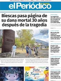 Portada El Periódico Aragón 2026-08-07