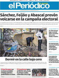 Portada El Periódico Aragón 2026-01-08