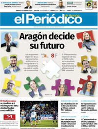 Portada El Periódico Aragón 2026-02-08