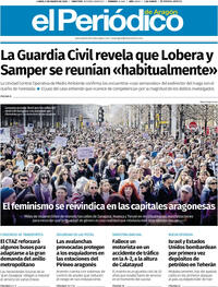 Portada El Periódico Aragón 2026-03-09