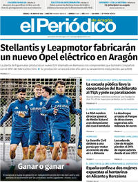 Portada El Periódico Aragón 2026-05-09