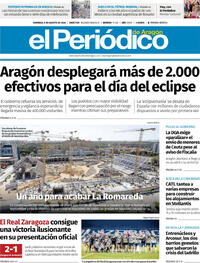 Portada El Periódico Aragón 2026-08-09