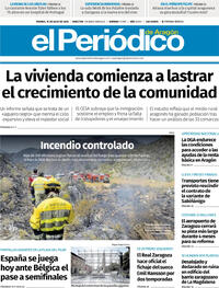 Portada El Periódico Aragón 2026-07-10