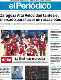 Portada El Periódico Aragón 2026-05-11