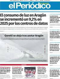 Portada El Periódico Aragón 2026-01-12