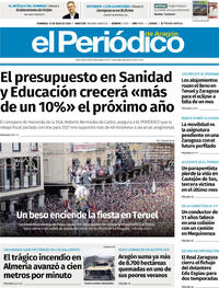 Portada El Periódico Aragón 2026-07-12