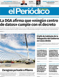 Portada El Periódico Aragón 2026-09-12