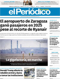 Portada El Periódico Aragón 2026-01-14