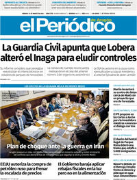 Portada El Periódico Aragón 2026-03-14