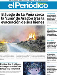 Portada El Periódico Aragón 2026-08-14
