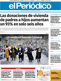Portada El Periódico Aragón 2026-02-16