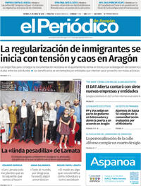Portada El Periódico Aragón 2026-04-17