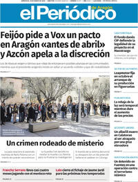 Portada El Periódico Aragón 2026-03-18