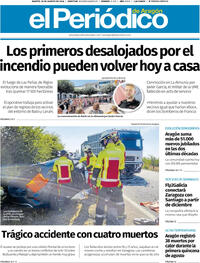 Portada El Periódico Aragón 2026-08-18