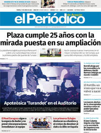 Portada El Periódico Aragón 2026-06-19