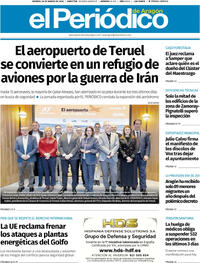 Portada El Periódico Aragón 2026-03-20