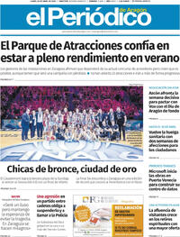 Portada El Periódico Aragón 2026-04-20