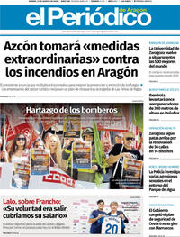 Portada El Periódico Aragón 2026-08-21