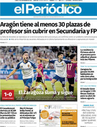 Portada El Periódico Aragón 2026-09-21