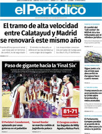 Portada El Periódico Aragón 2026-01-22