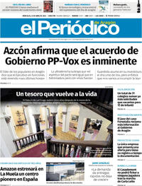 Portada El Periódico Aragón 2026-04-22