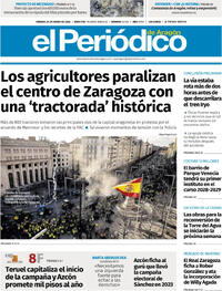 Portada El Periódico Aragón 2026-01-24
