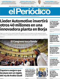 Portada El Periódico Aragón 2026-09-24
