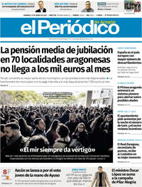 Portada El Periódico Aragón 2026-01-25
