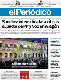 Portada El Periódico Aragón 2026-04-25