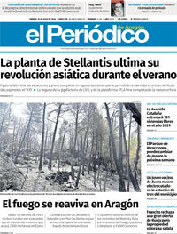 Portada El Periódico Aragón 2026-07-25