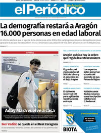 Portada El Periódico Aragón 2026-08-25