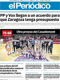 Portada El Periódico Aragón 2026-02-26