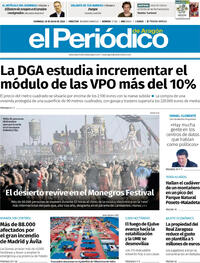 Portada El Periódico Aragón 2026-07-26