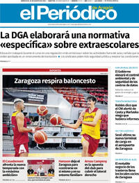 Portada El Periódico Aragón 2026-08-26