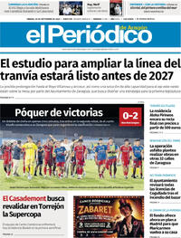 Portada El Periódico Aragón 2026-09-26