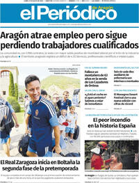 Portada El Periódico Aragón 2026-07-27