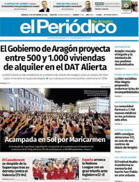 Portada El Periódico Aragón 2026-09-27