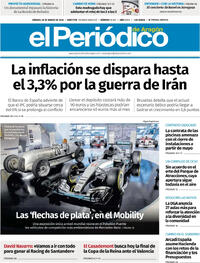 Portada El Periódico Aragón 2026-03-28