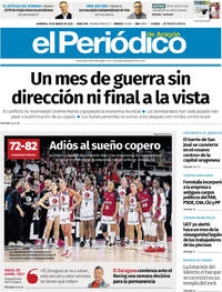 Portada El Periódico Aragón 2026-03-29