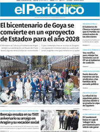 Portada El Periódico Aragón 2026-05-29